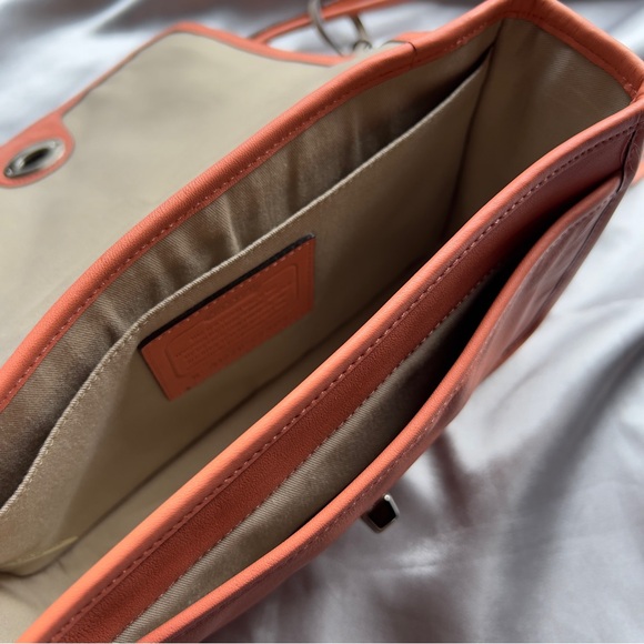 Coach Women’s Legacy Coral Perforated Leather Penelope Shoulder Crossbody Bag - Picture 7 of 13